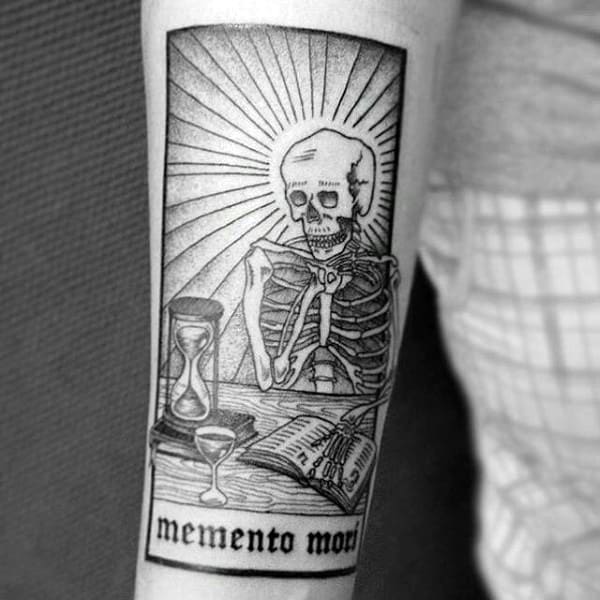 Memento Mori Tattoo Designs For Men Manly Ink Ideas