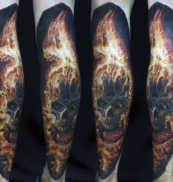 Top 60 Best Flame Tattoos For Men Inferno Of Designs