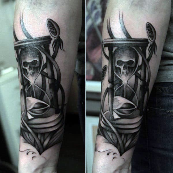 60 Hourglass Tattoo Designs For Men - Passage Of Time