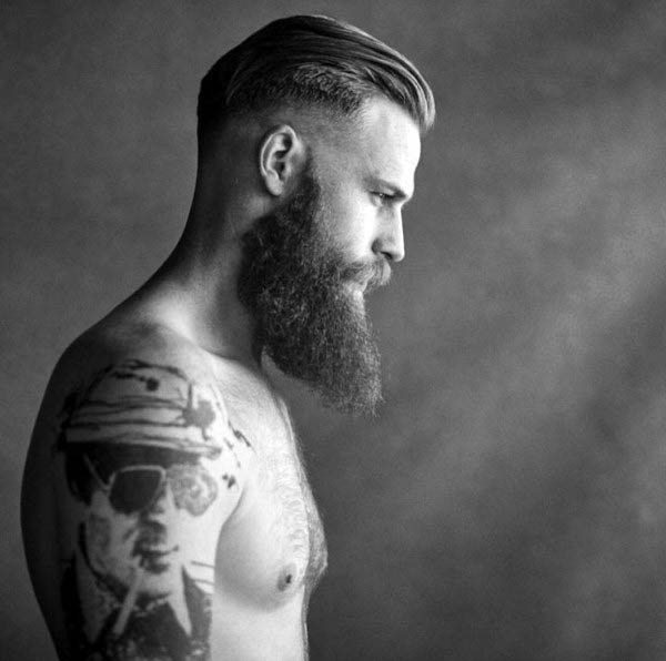 Slicked Back High Fade Haircut For Men