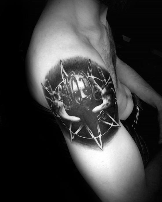 50 Slipknot Tattoos For Men - Heavy Metal Band Design Ideas