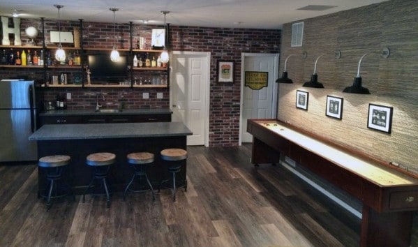 small bar basement man cave ideas