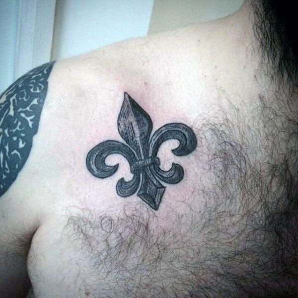 70 Fleur De Lis Tattoo Designs For Men Stylized Lily Ink