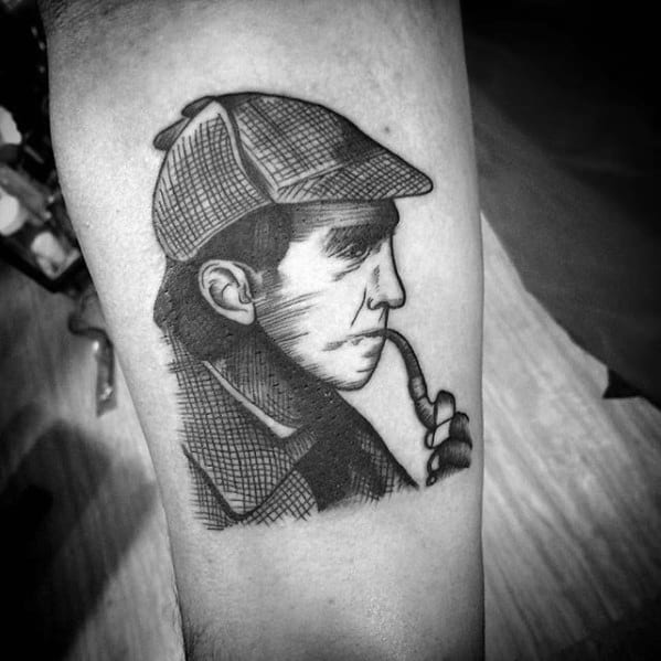 50 Sherlock Holmes Tattoo Designs For Men Detective Ideas