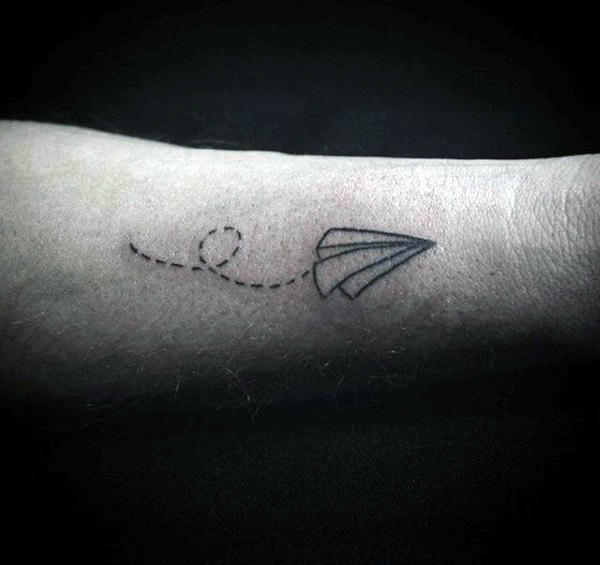 60 Paper Airplane Tattoo Designs For Men Cool Ink Ideas