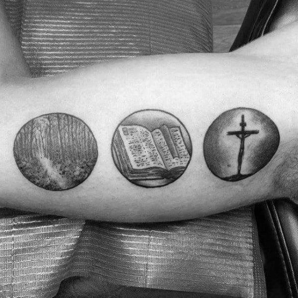 40 Small Religious Tattoos For Men Spiritual Design Ideas