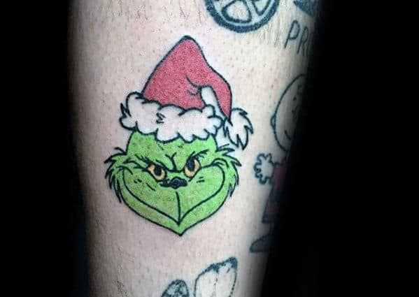 30 Grinch Tattoos For Men - Dr Seuss Design Ideas