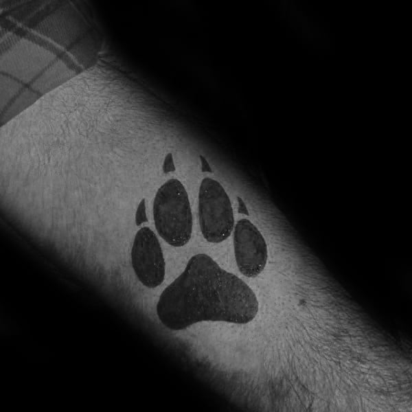 50 Wolf Paw Tattoo Designs For Men - Animal Ink Ideas