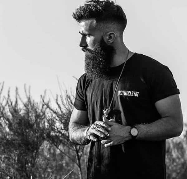Stylish Medium High Fade Hairstyles For Men With Beards