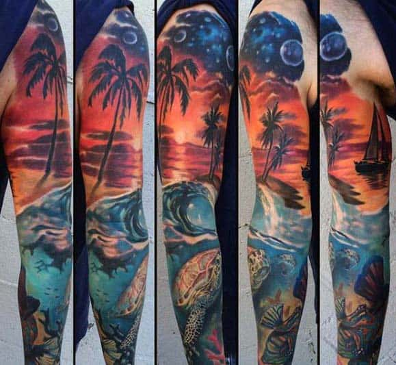 Trends For Beach Themed Half Sleeve Tattoos Best Tattoo