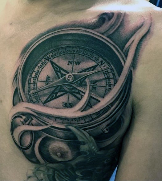 70 Compass Tattoo Designs For Men - An Exploration Of Ideas