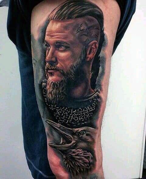 60 Ragnar Lothbrok Tattoo Designs For Men - Vikings Ink Ideas