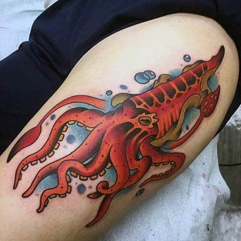 100 Squid Tattoo Designs For Men - Manly Tentacled Skin Art