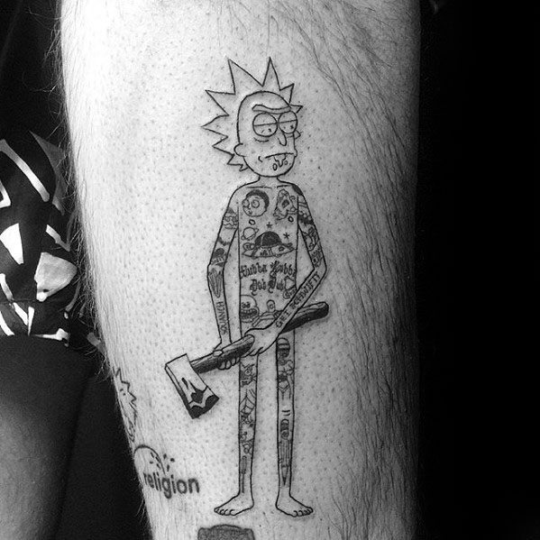 60 Rick And Morty Tattoo Designs For Men - Animated Ink Ideas
