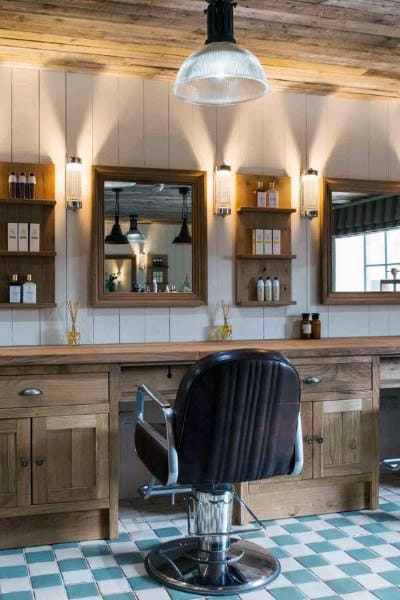 barber interior barbershop decor designs modern salon tweet decorating