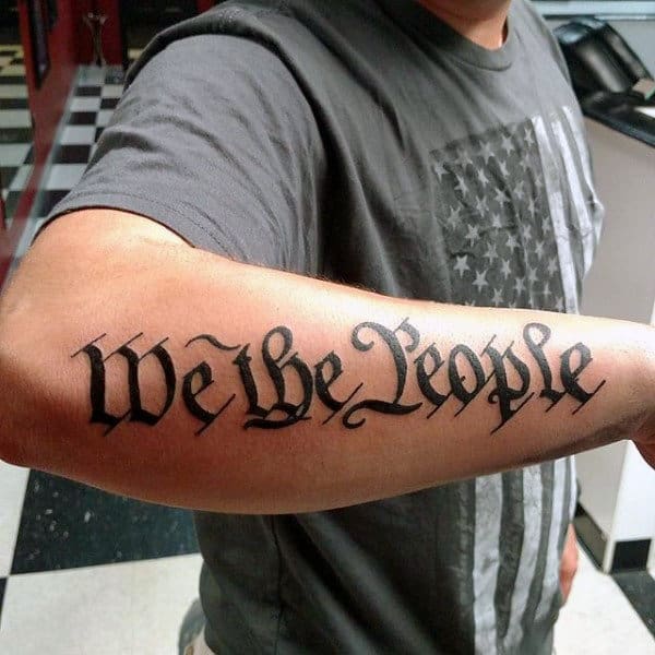 60 We The People Tattoo Designs For Men - Constitution Ink Ideas