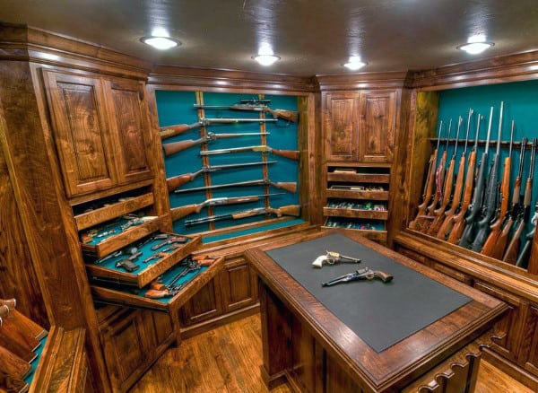 Traditional Masculine Wood Gun Room