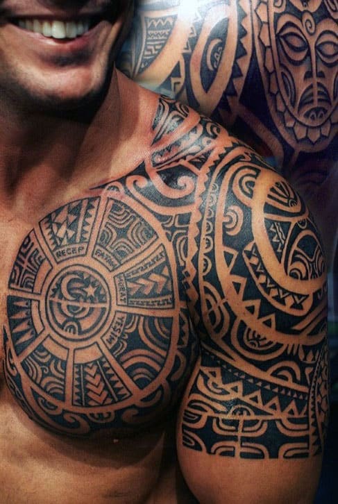 Tattoo Tribal Chest Shoulder - Catatan Kunfay7