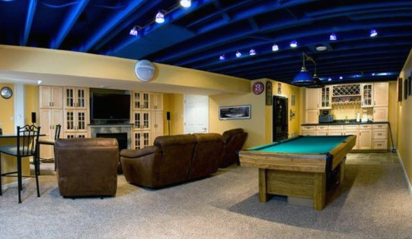 Top 60 Best Basement Ceiling Ideas Downstairs Finishing