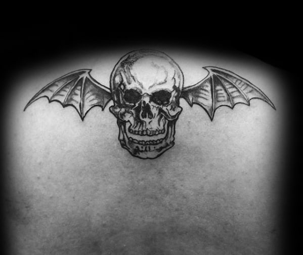 30 Deathbat Tattoo Designs For Men - Winged Skull Ink Ideas