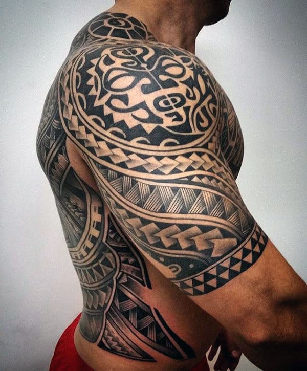 75 Half Sleeve Tribal Tattoos For Men - Masculine Design Ideas
