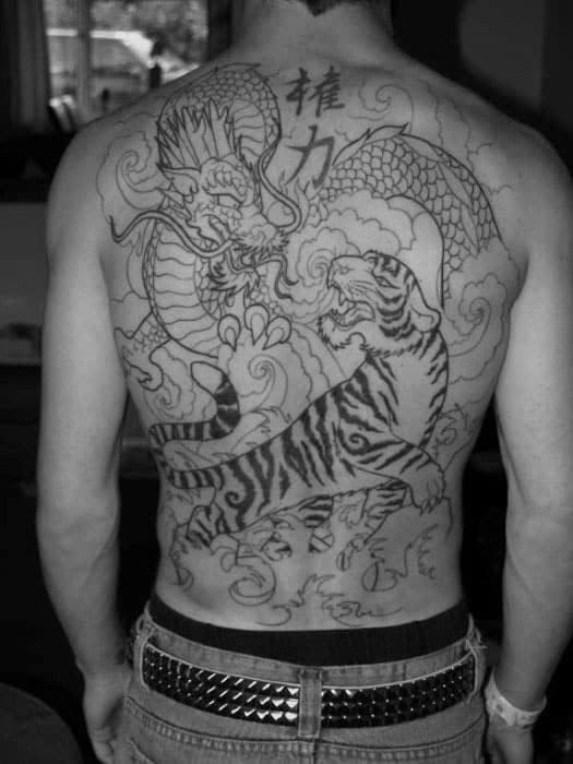 40 Tiger Dragon Tattoo Designs For Men - Manly Ink Ideas