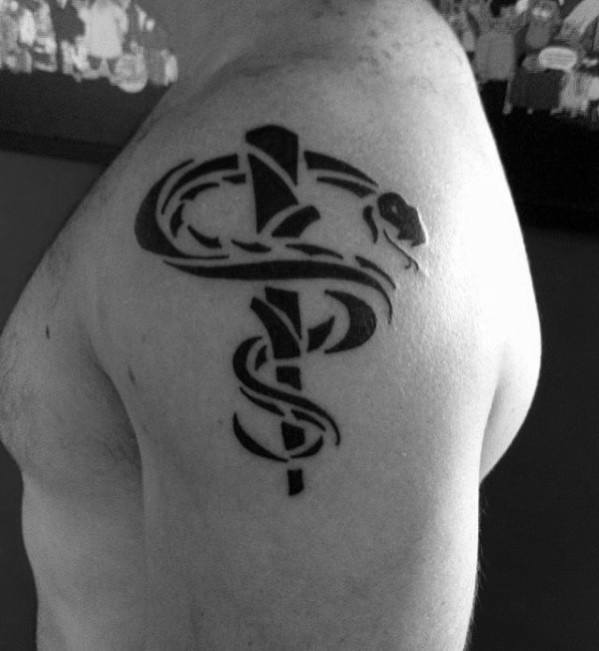 20 Tribal Snake Tattoo Designs For Men Serpentine Ink Ideas