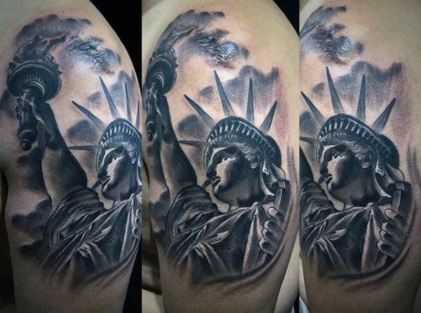 Traditional Statue Of Liberty Tattoo