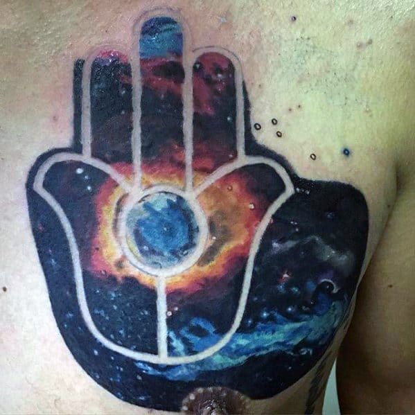 60 Nebula Tattoo Designs For Men - Interstellar Cloud Ideas