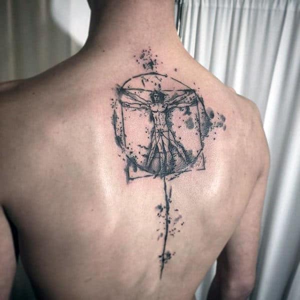 50 Vitruvian Man Tattoo Designs For Men - Da Vinci Ink Ideas