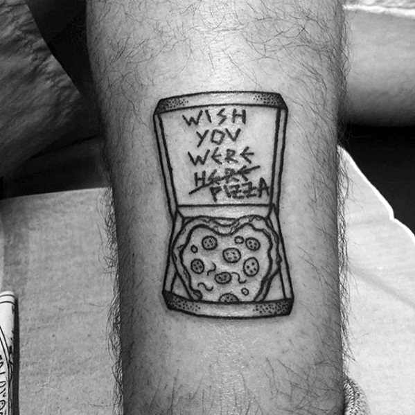 60 Pizza Tattoo Designs For Men - Sliced Ink Ideas