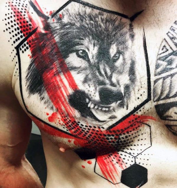 wolf-trash-polka-chest-tattoos-for-males