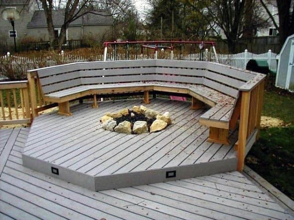 Wood Fire Ring On Deck