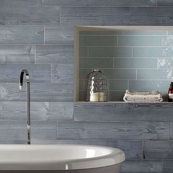 Wood Look Tile Blue Bathroom Ideas Inspiration
