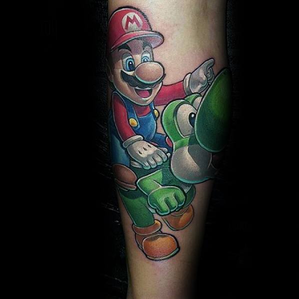 60 Yoshi Tattoo Designs For Men - Nintendo Ink Ideas