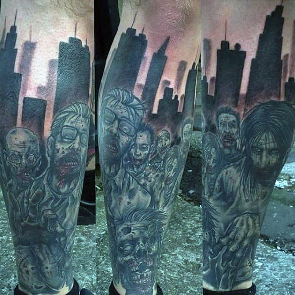 90 Zombie Tattoos For Men - Masculine Walking Dead Designs