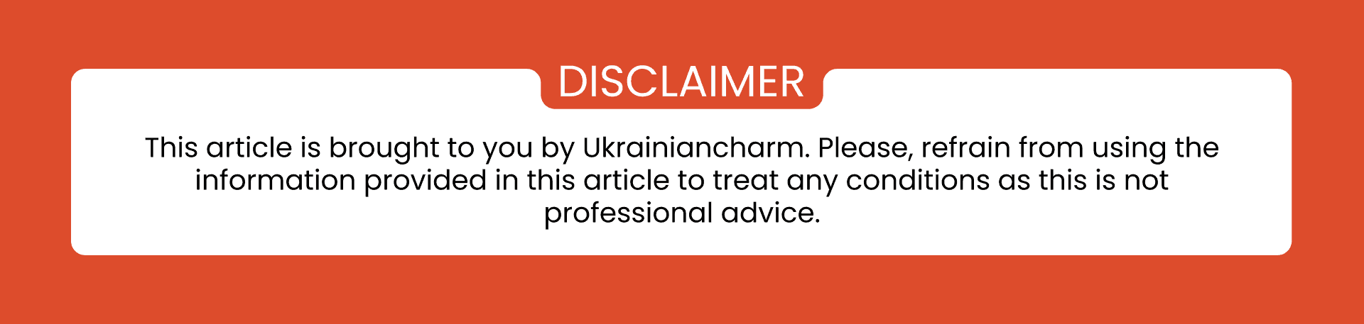 Disclaimer: This article is not professional advice For Ukrainiancharm safety, consult experts Red background for emphasis