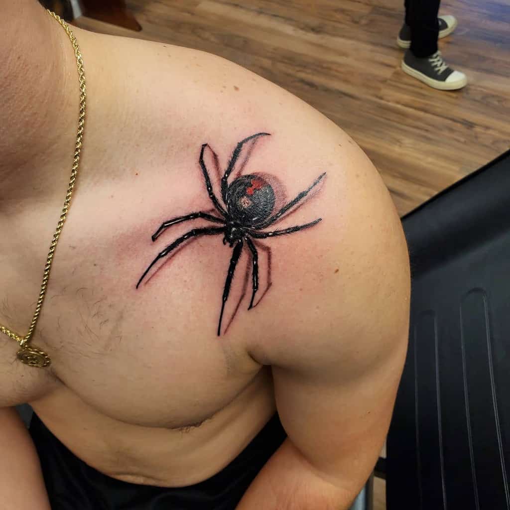 3D Black Widow Spider Tattoo emcollective