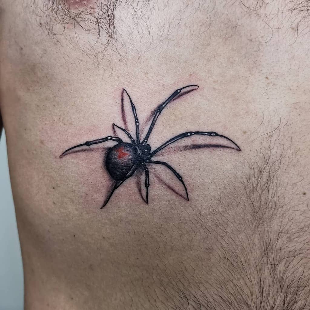 3D Black Widow Spider Tattoo leon.kowalsky