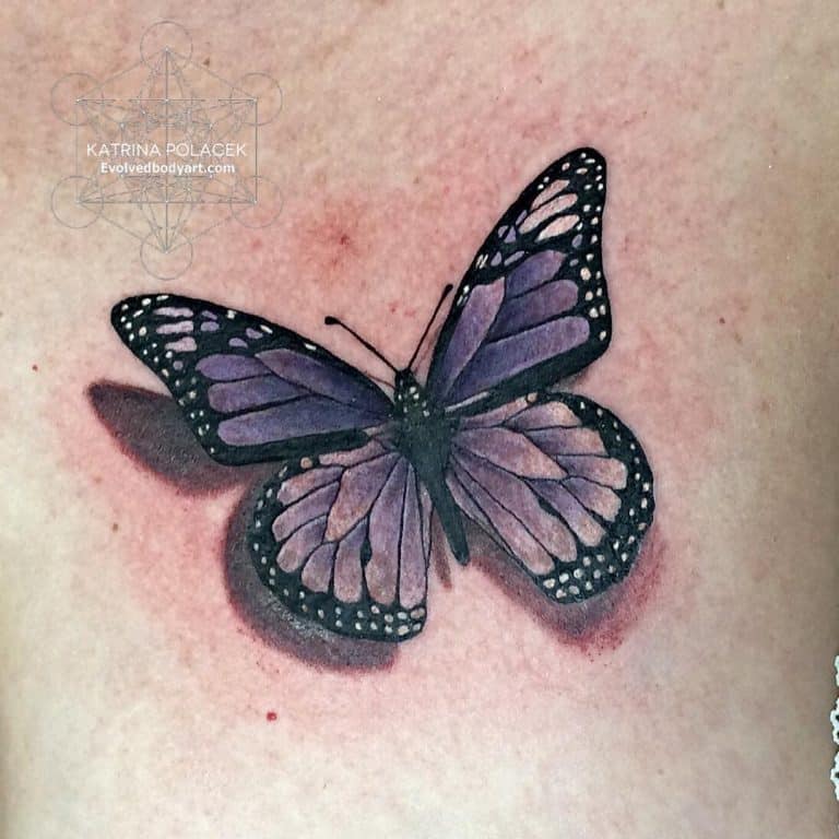 Purple Butterfly Tattoo Ideas