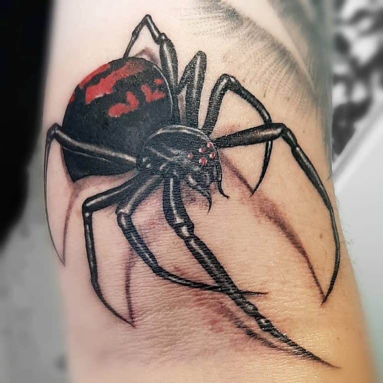 Stunning 3D Spider Tattoo Ideas   3D Spider Arm Tattoo Jollyrogerstattoom 768x768 