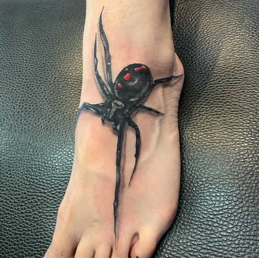 3D Spider Foot Tattoo adamtrujillo.tattoos