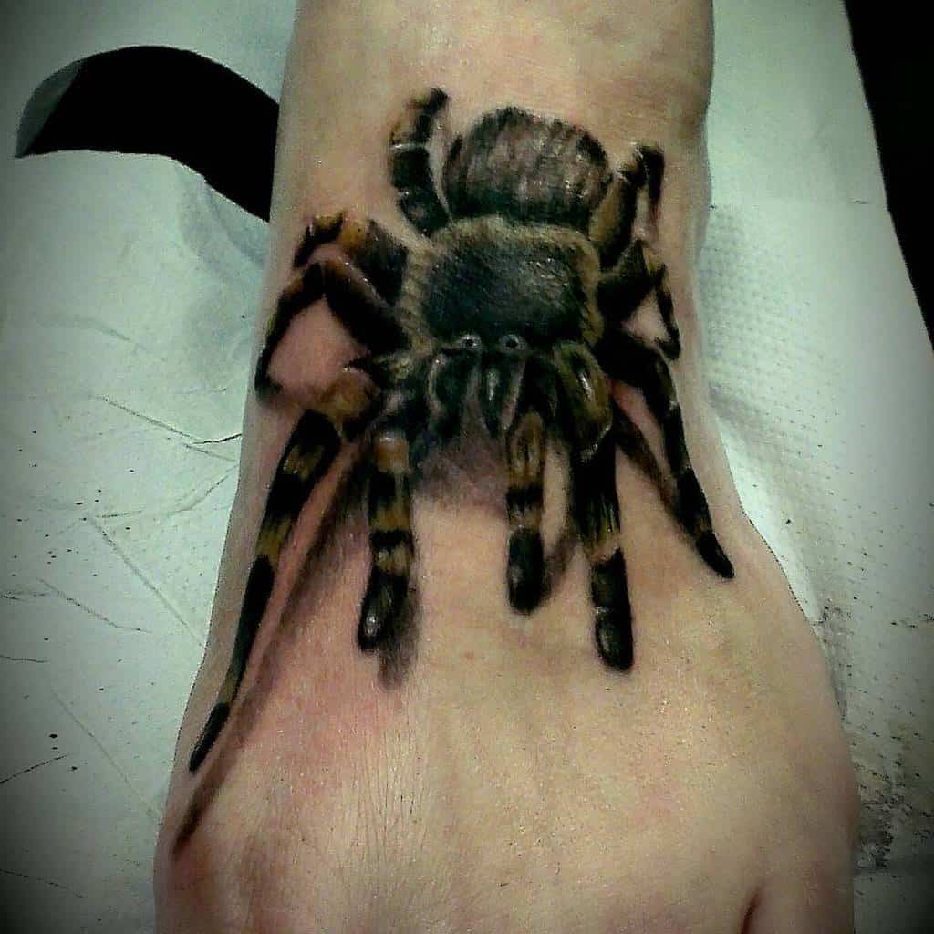 3D Spider Foot Tattoo soul_creation_tattoo