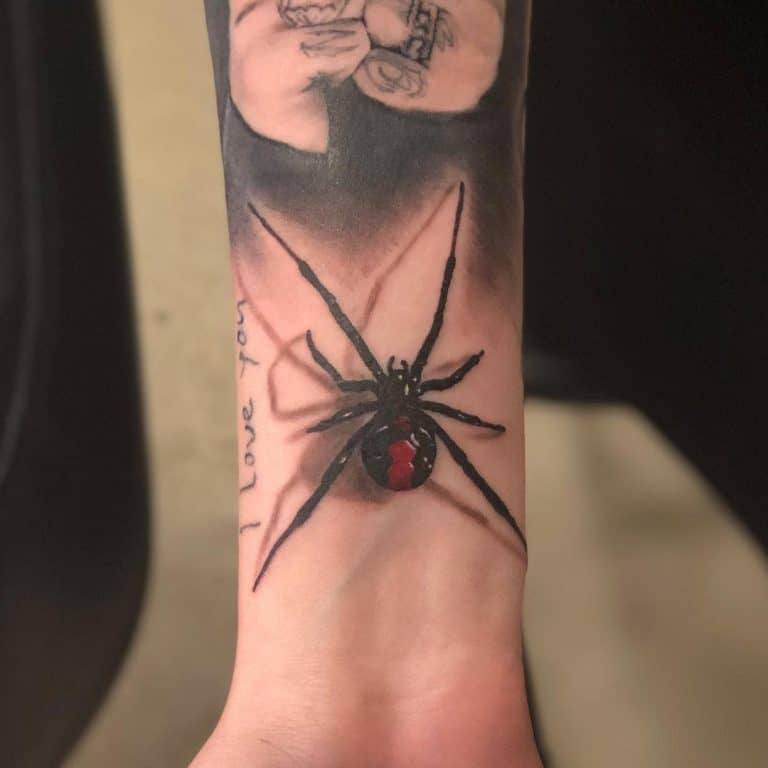 Stunning 3D Spider Tattoo Ideas   3D Spider Hand Tattoo K.w.tattoo 768x768 