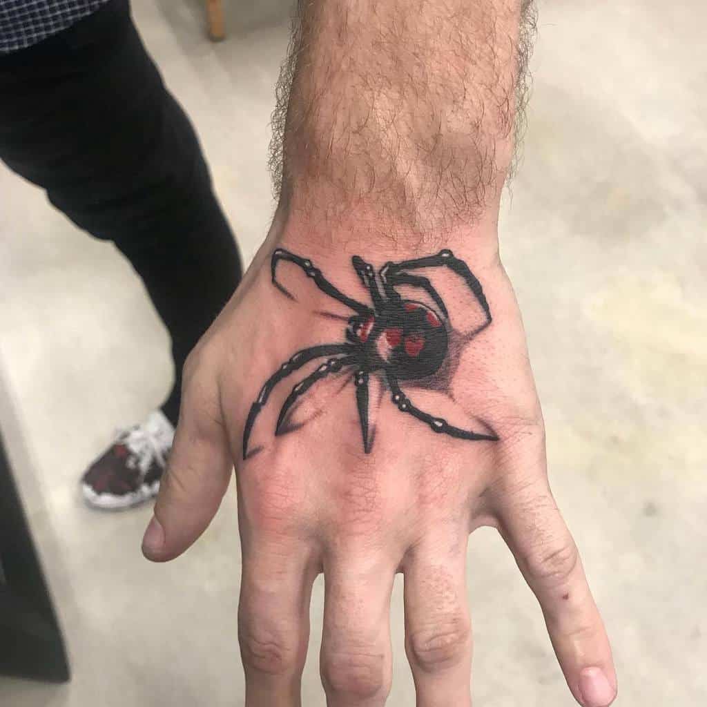 3D Spider Hand Tattoo savage.tattoo.co