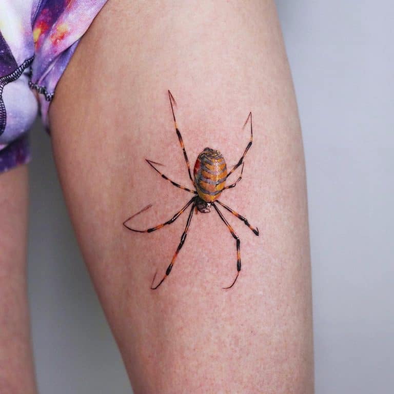 Stunning 3D Spider Tattoo Ideas   3D Spider Leg Tattoo Honma Tat 768x768 