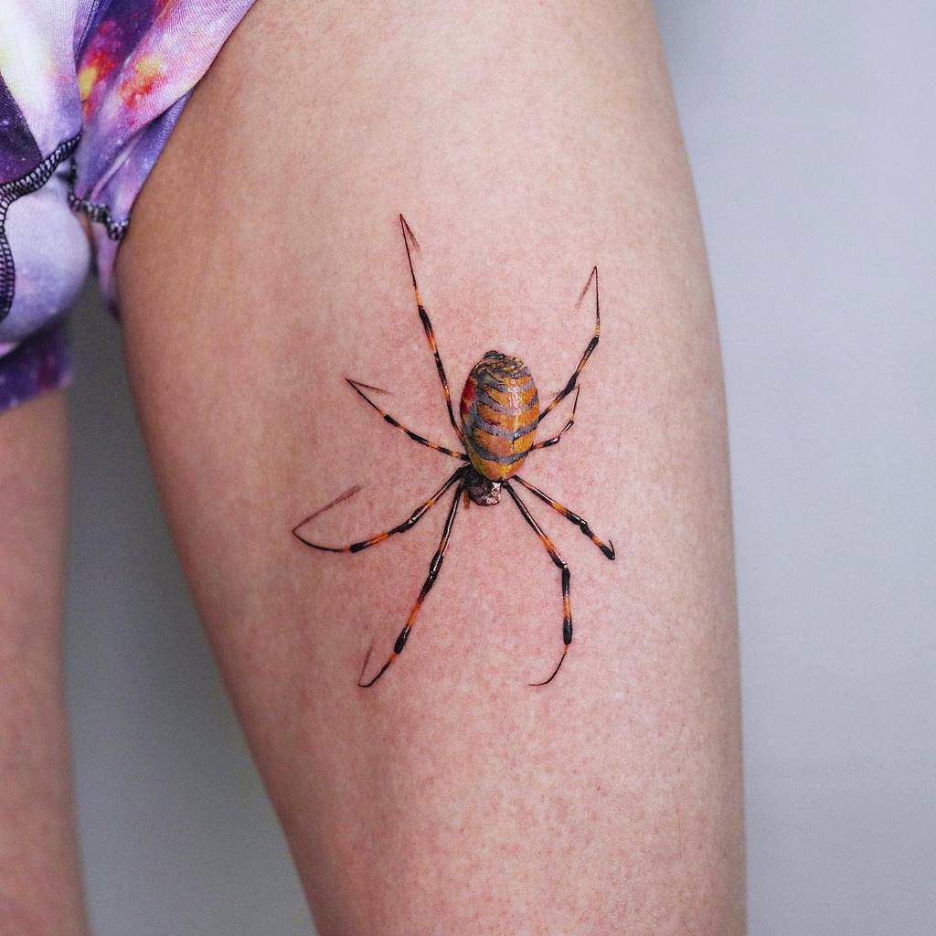3D Spider Leg Tattoo honma_tat