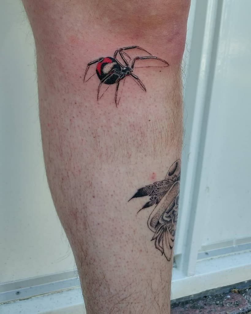3D Spider Leg Tattoo oldskooltattooing