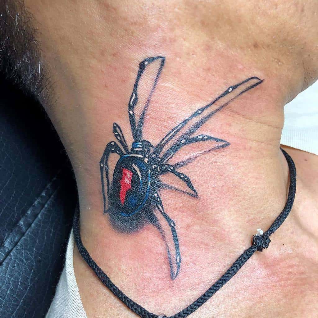3D Spider Neck Tattoo alanchiam83