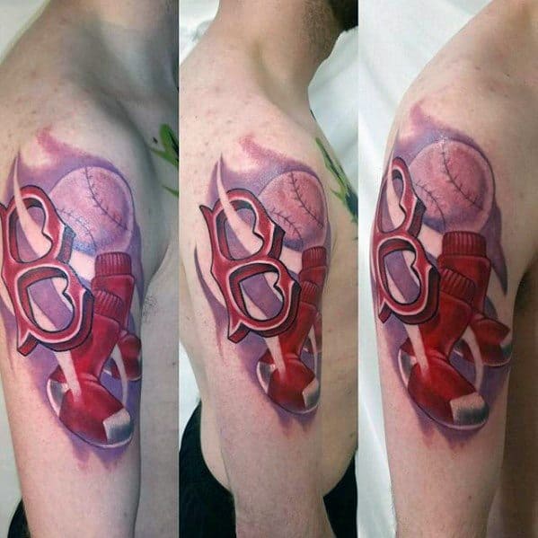 3d Arm Boston Red Sox Male Tattoo Designs